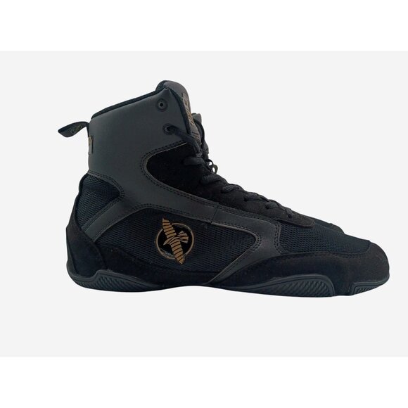 Hayabusa Boxing Shoes Mens Size 7 Black Gold High Top Training Gym Lightweight - Picture 5 of 13